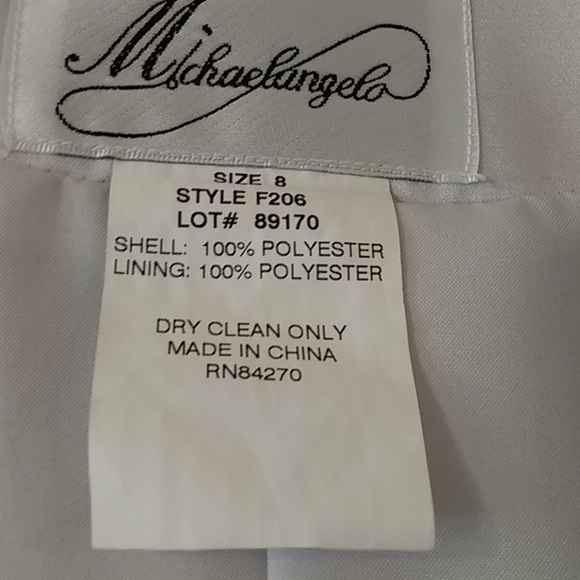 NWT Michaelangelo Silver Satin & Lace 👗 W/Jacket - Picture 7 of 7